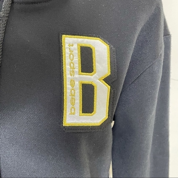 Bebe Sport black pullover hoodie, NWT, medium - Picture 5 of 7